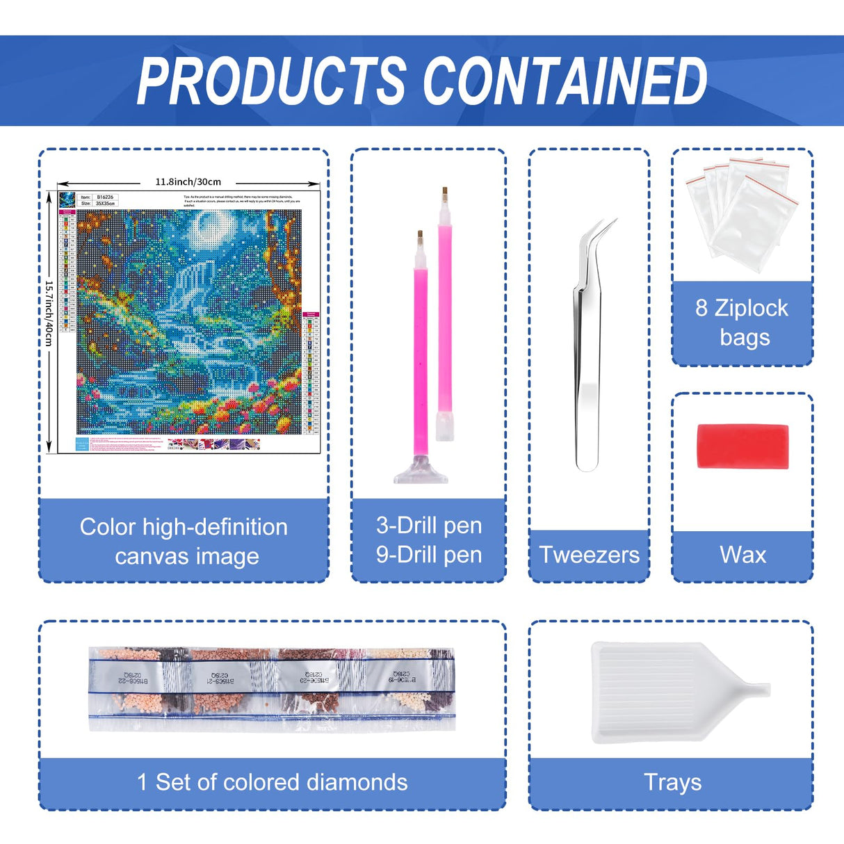 Camocin Diamond Art Kits for Adults Waterfall, 5D Waterfall Diamond Painting Kits for Adults Beginners, DIY Landscape Scenery Full Round Dots Drill Gem Art Kit for Gift Home Wall Decor 14 x 14 Inch Camocin