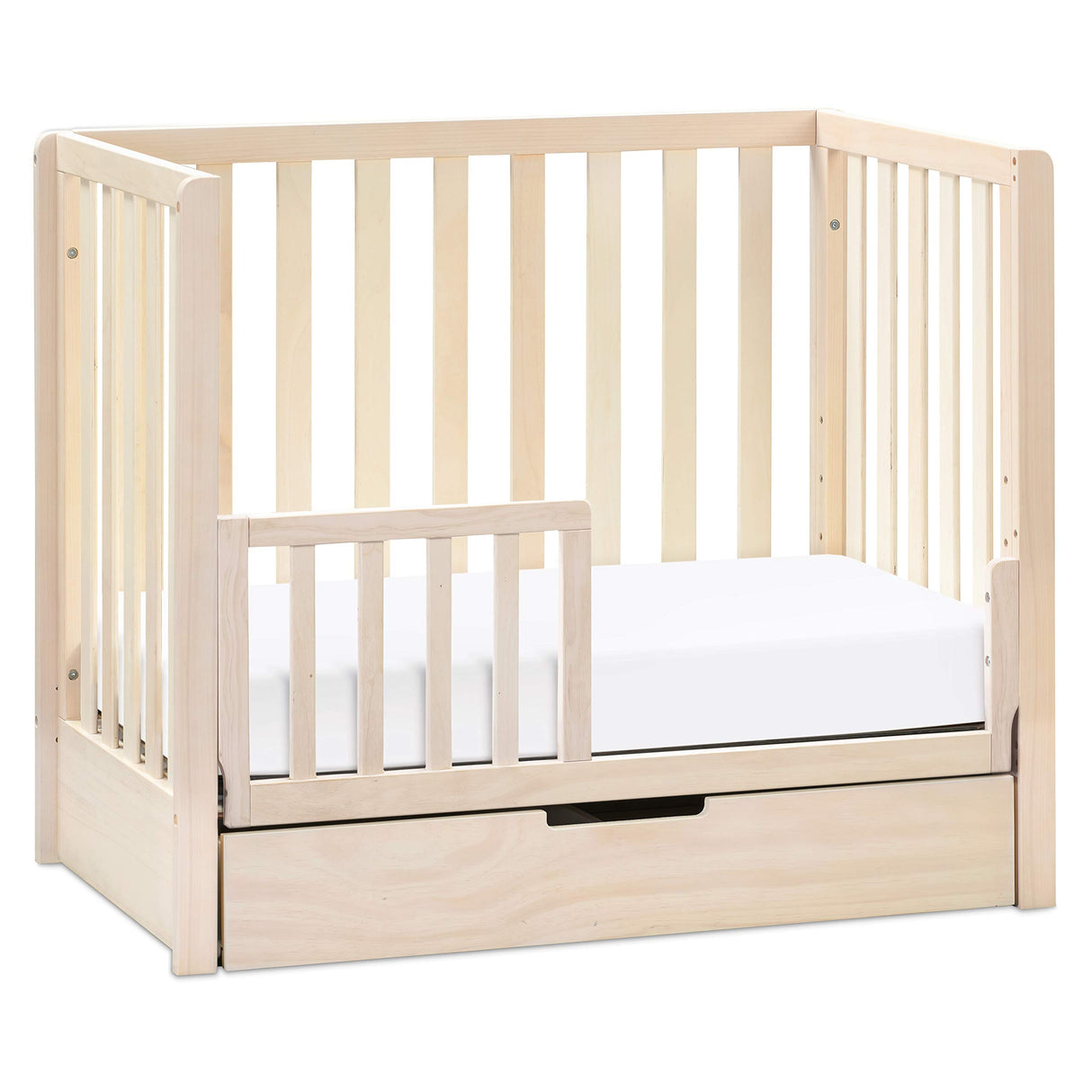 Carter's by DaVinci Colby 4-in-1 Convertible Mini Crib with Trundle Drawer in Washed Natural, Greenguard Gold Certified, Undercrib Storage DaVinci