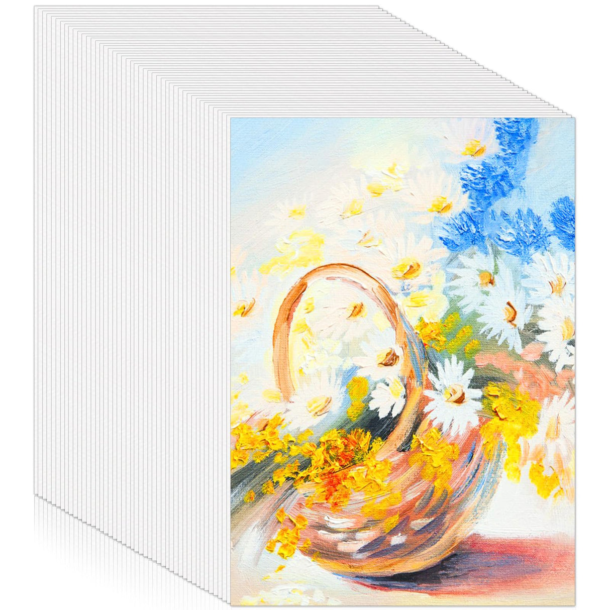 60 Sheets Watercolor Paper Bulk, 140 lb/300 GSM Cold Press Paper White Water Color Paper for Kids Child Students Adults Artists Watercolor Drawing Gift Cards(5 x 7 Inch) Prudiut