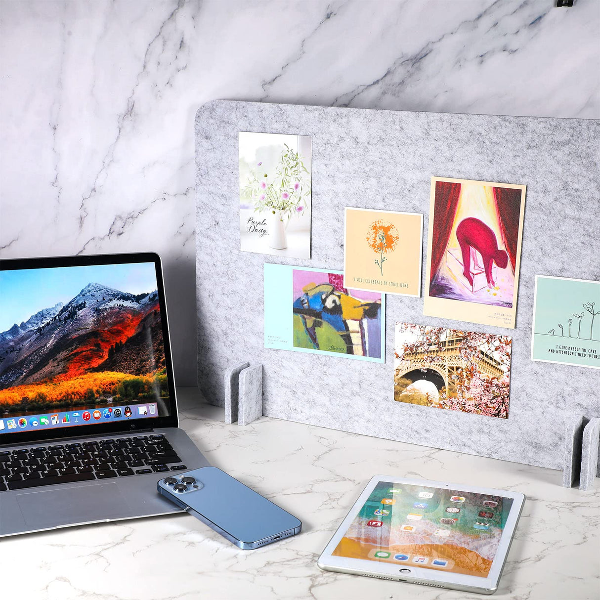 10 Pcs Acoustic Desk Divider 16 x 24 Inch Table Freestanding Privacy Panel Visual Distractions and Noise Reducing Cubicle Sound Proof Dividers Sound Absorbing Furniture Partitions(Anthracite Gray) Fabbay