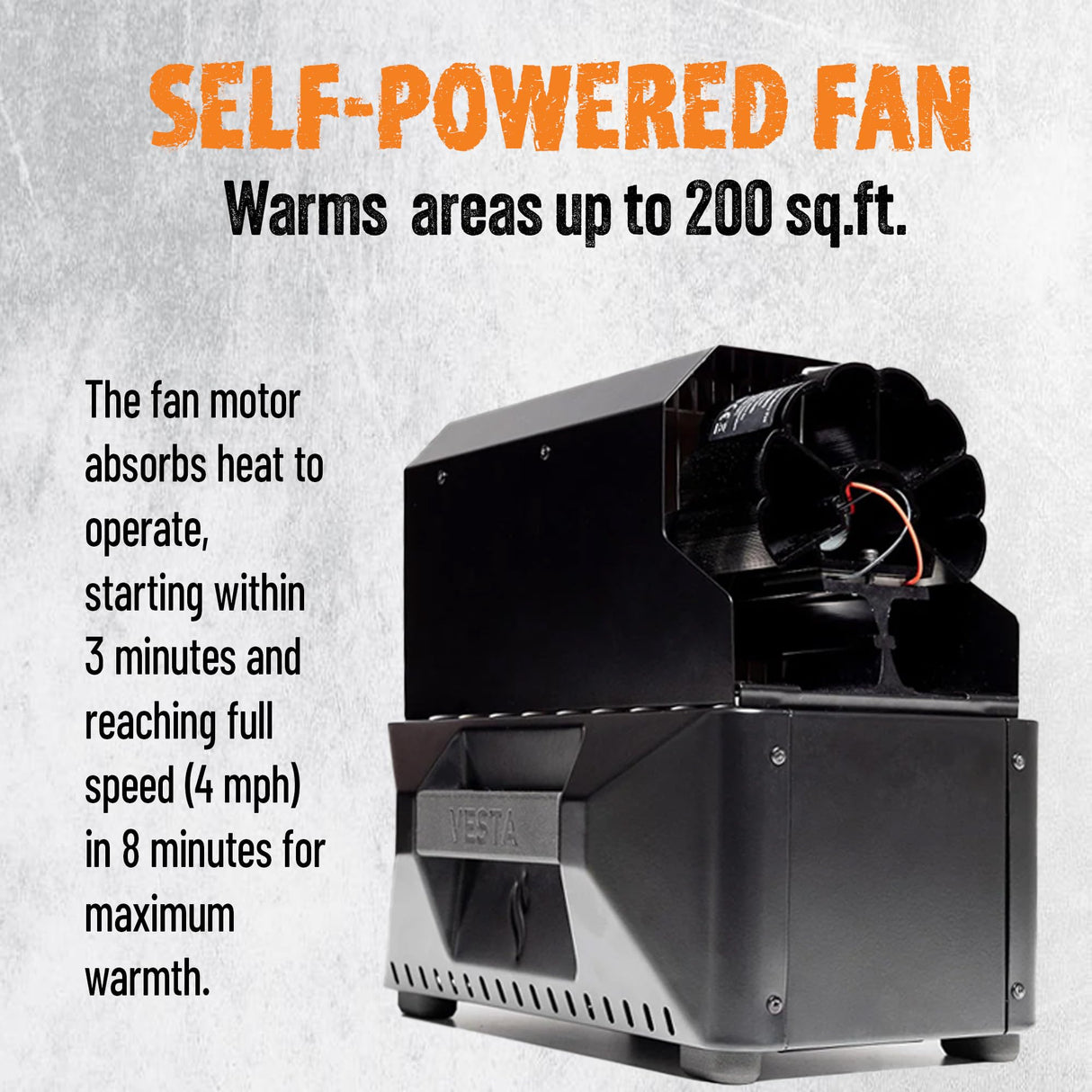 VESTA Self-Powered Camping Indoor/Outdoor Heater & Stove (Compact, Off-Grid, Emergency) Insta-Fire
