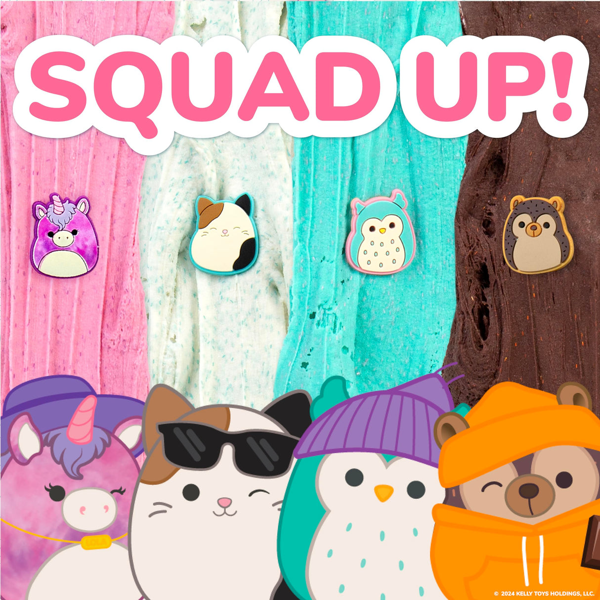 Original Squishmallows Lola The Unicorn Premium Scented Slime, Cotton Candy Scented, 8 oz. Fluffy with 2 Fun Add Ins, Pre-Made Slime for Kids, Great 6 Year Old Toys, Super Squishy Toy Squishmallows