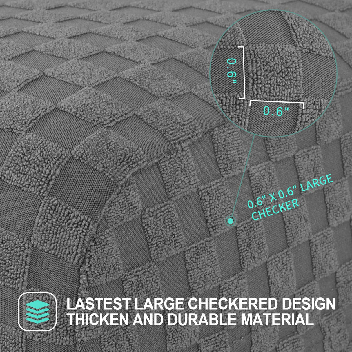 YEMYHOM 1 Piece Stretch Wingback Chair Slipcover Latest Jacquard Design Wing Chair Cover Non Slip Furniture Protector with Foam Rods for Living Room (Wing Chair, Light Gray) YEMYHOM