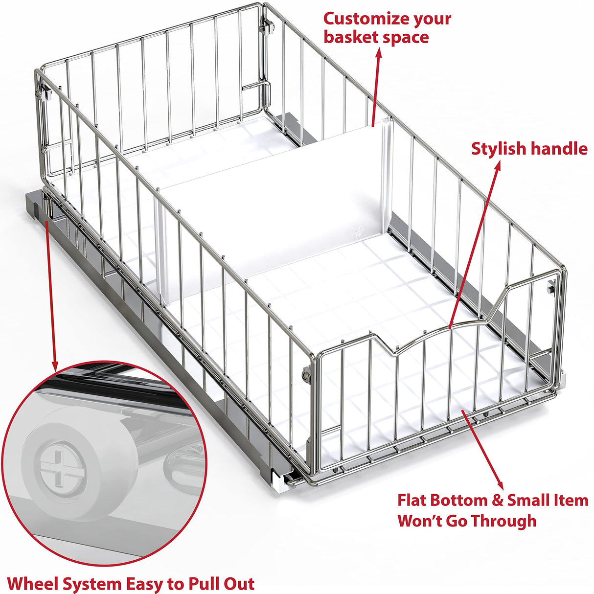 Simple Houseware Pull Out Cabinet Sliding Basket Simple Houseware