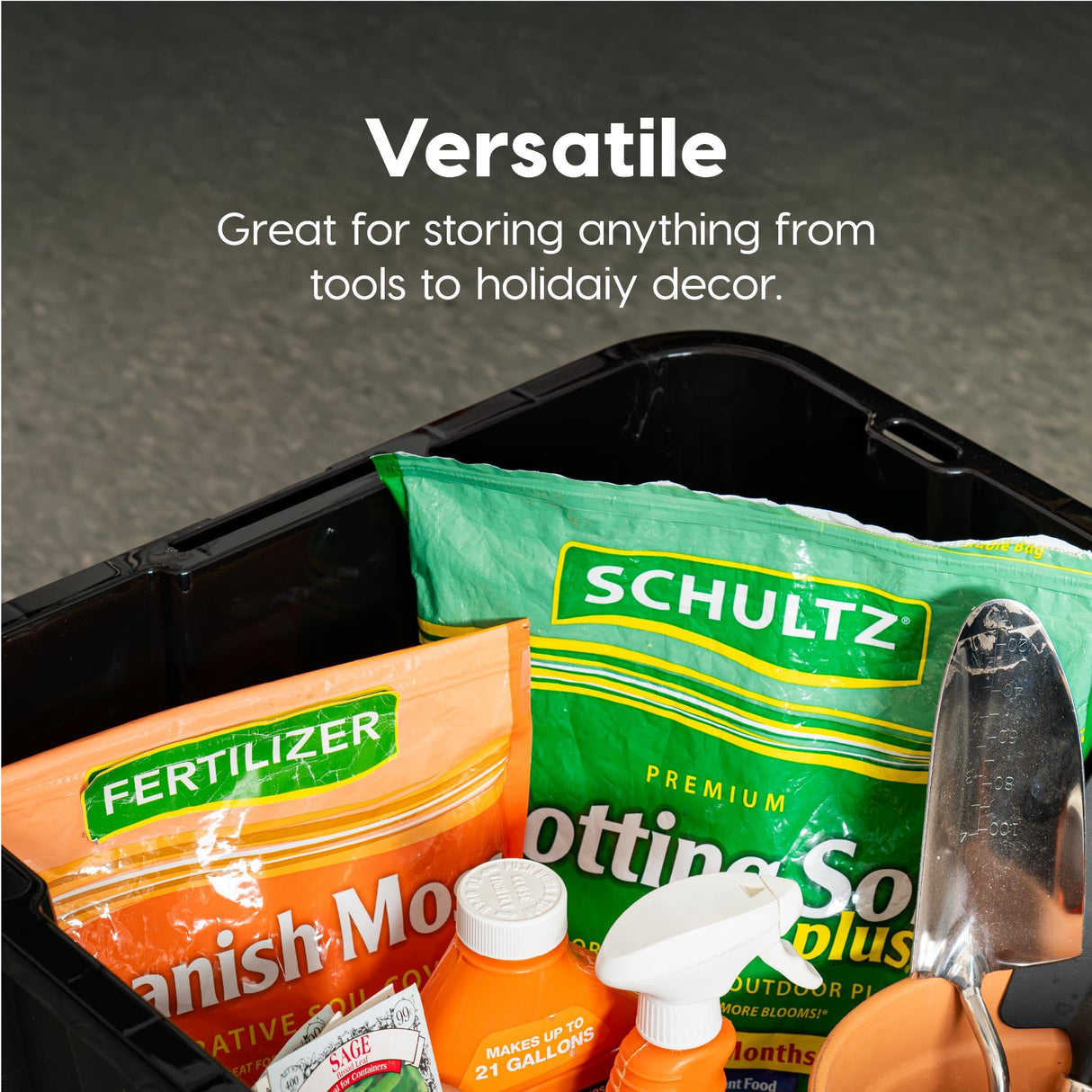 IRIS USA 27 Gallon Heavy Duty Truck Bed Toolbox Storage Tote Bins with Lids, 4 Pack - Made in USA, Tough Snap On Lockable Lid Stackable Industrial Tubs, Garage Organization Reusable Box - Red Iris Ohyama