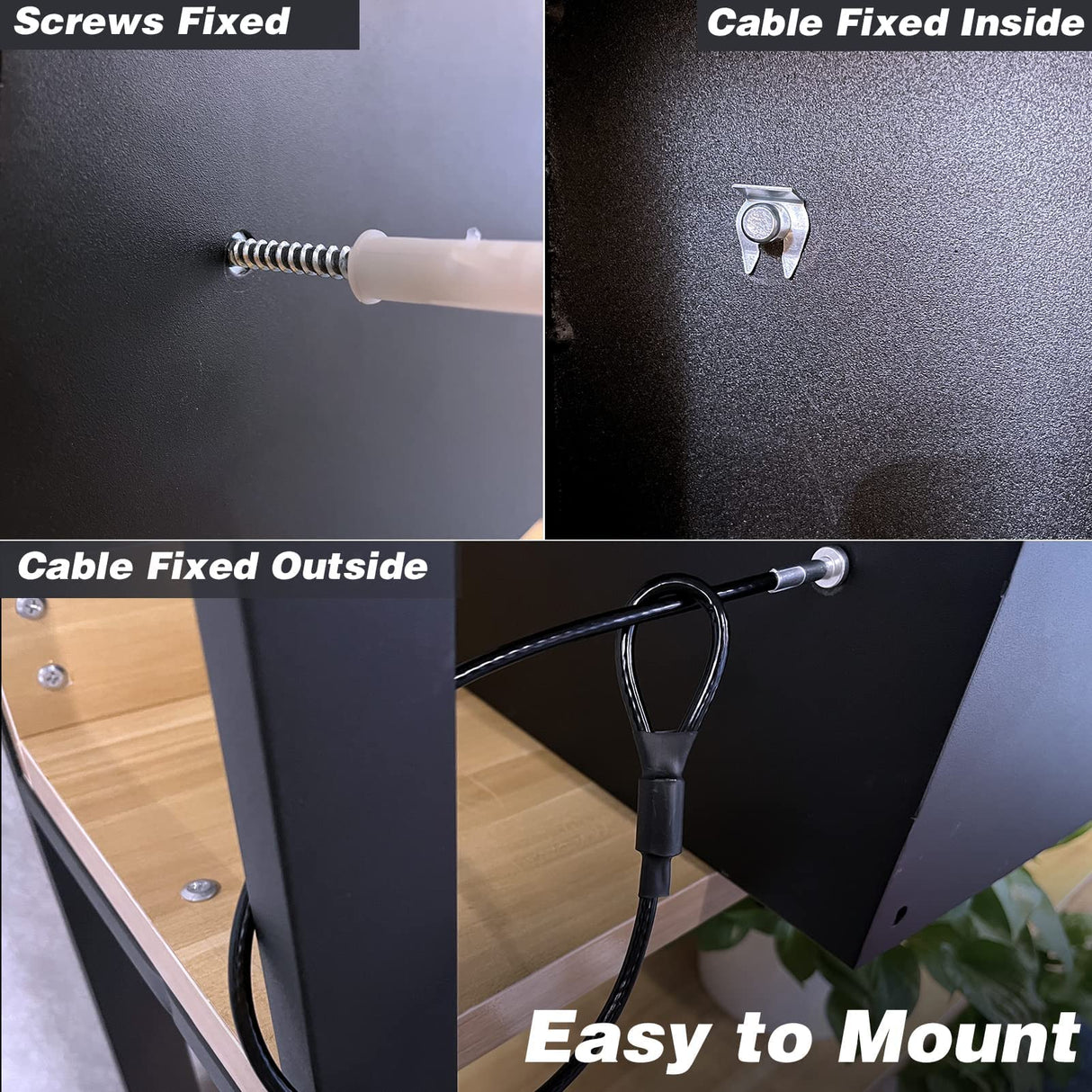 SOULYI Safe Box, 0.5 Cubic Feet Small Safe with Digital Keypad Override Keys, Money Safe Mounted on Wall Floor of Home Office Hotel For Jewelry Document Cash Gun Storage SOULYI