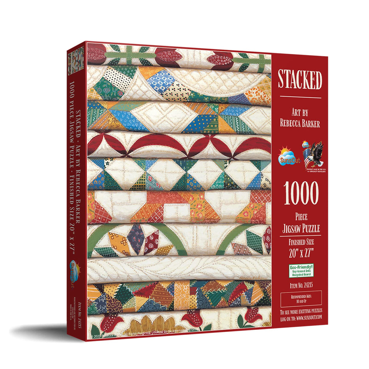 SUNSOUT INC - Stacked - 1000 pc Jigsaw Puzzle by Artist: Rebecca Barker - Finished Size 20" x 27" - MPN# 24215 SunsOut