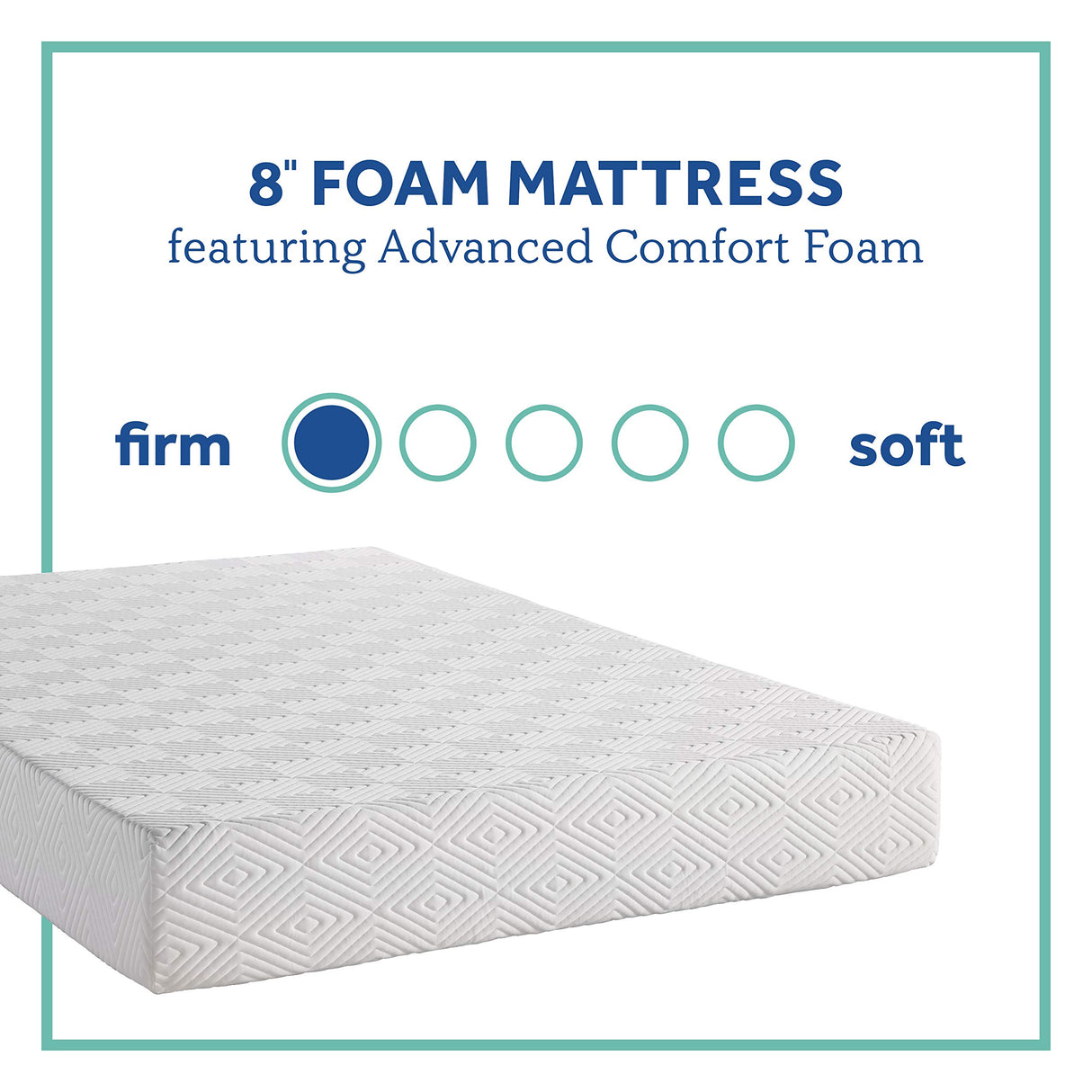 Sealy 8" Firm Adaptive Memory Foam Mattress with CopperChill Technology, Cooling Memory Foam Mattress for Pressure Relief, Twin, White SEALY