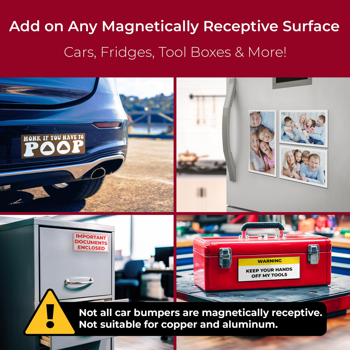 Cut-to-Size Bumper Sticker Magnetizer 2 Pack: Turn Any Decal Into a Strong Magnet. Durable & Weatherproof Magnetic Strip Protects Paint & Allows for Easy Swaps. Flexible 4x12 Sheet Guaranteed to Stick CarSignia