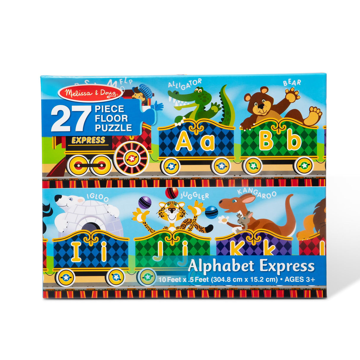 Melissa & Doug Alphabet Express Jumbo Jigsaw Floor Puzzle (27 pcs, 10 feet long) - FSC Certified Melissa & Doug