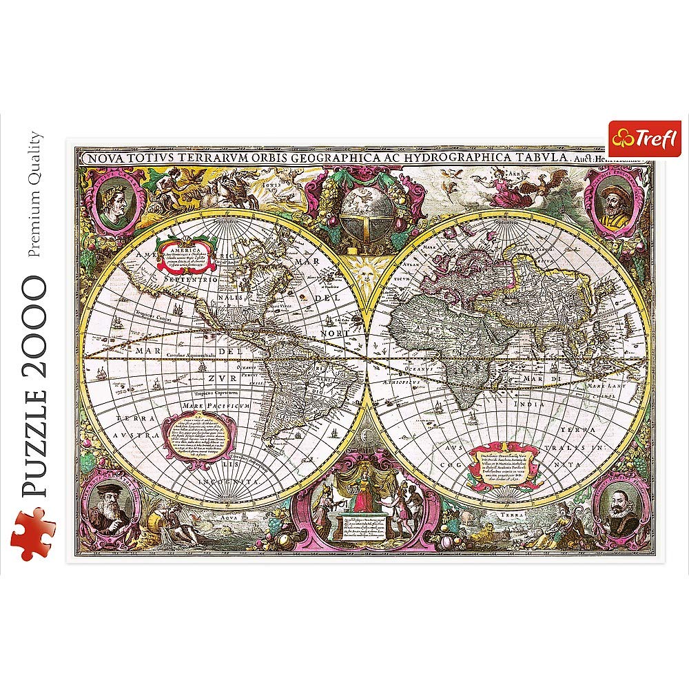 Trefl 2000 Piece Jigsaw Puzzles, New Land Puzzle, Earth Puzzle, Historical Puzzle, Old World Puzzle, Adult Puzzles, 27095 Trefl