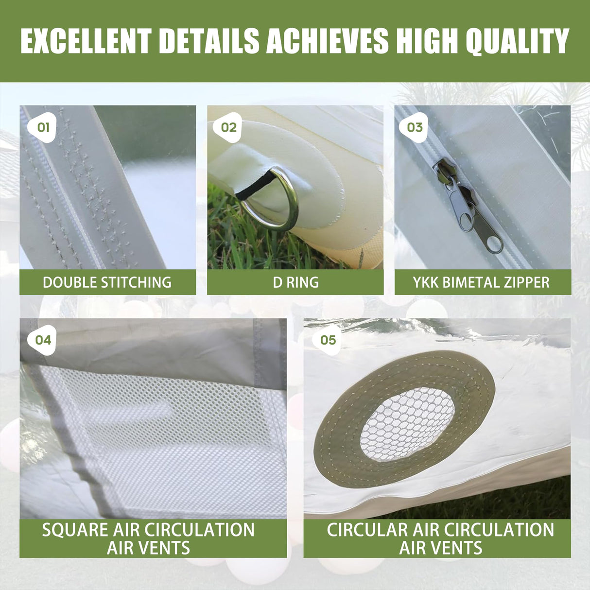 Inflatable Bubble Balloon House, Inflatable Tent Bubble House 10ft Dome 6ft Tunnel for Kids/Home/Wedding/Garden Party, Malls, Parks Event Exhibition, Clear Dome Balloon Garden Tent with Blower/Pump SUDOO