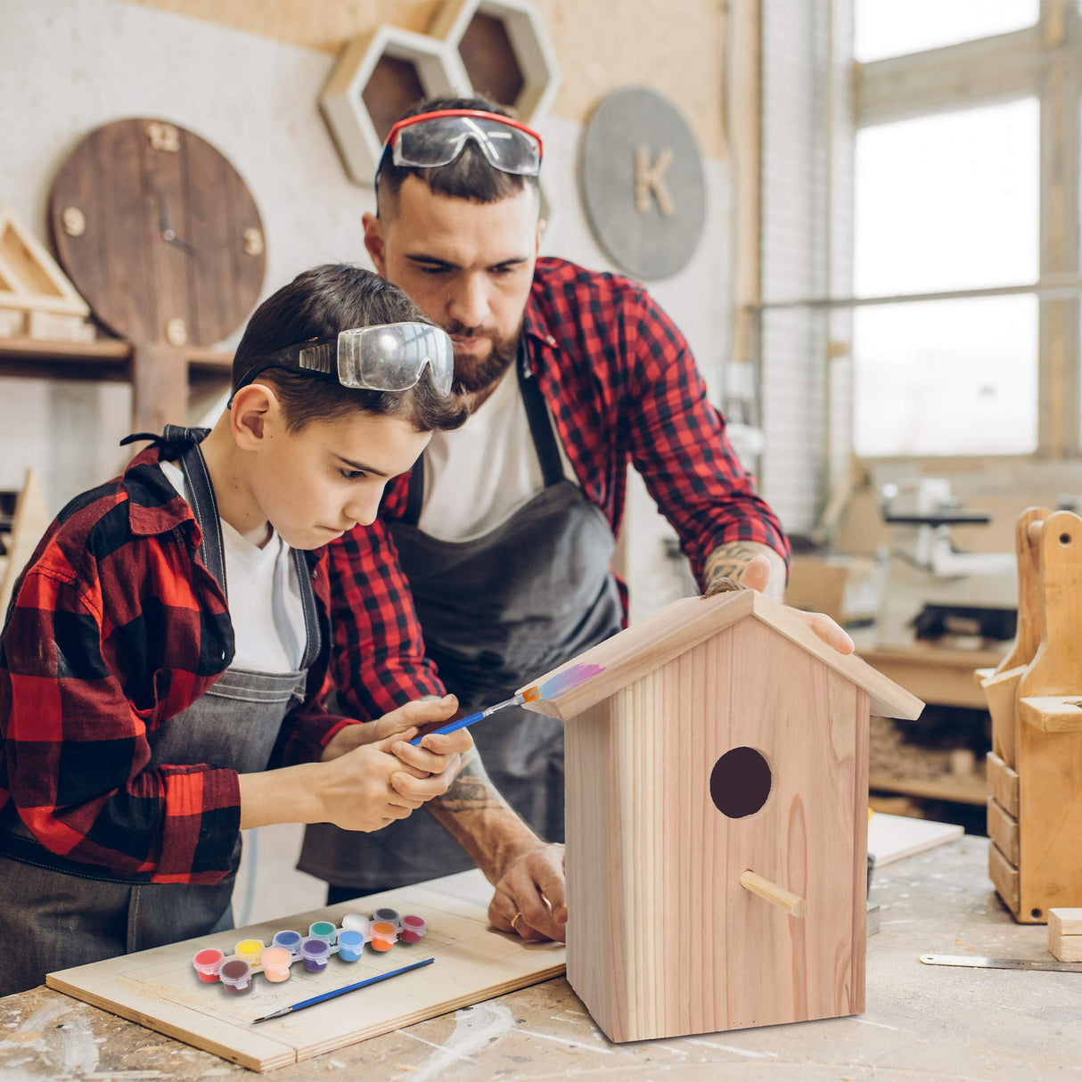 Window Bird House with Paint Kit Window Birdhouse Spy Birdhouse with Strong Suction Cups See Through Birdhouse for Kids My Spy Clear Birdhouse, Clear Birdhouse, Bird Nest, Craft Nuts for Nature Outdoor Animal Products