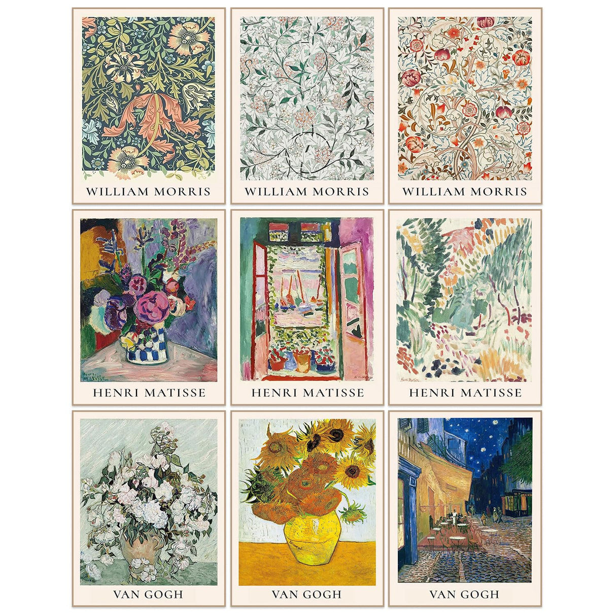 Diamond Art Kits for Adults Beginner, 9 Pack Famous Painting DIY Modern Diamond Painting Kits 5D Diamond Dots Gem Art Crafts with Tools,Round Full Drill Funny Crafts for Home Wall Decor&Gift-10x13.7in BAWKENTON