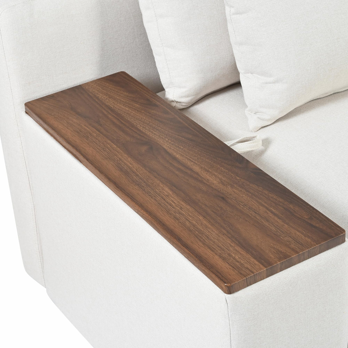 L-Shaped Modular Sectional Sofa with Removable Back Cushions, 3 Pillows and 2 Storage Spaces, Suitable for Living Rooms, Offices Apartments Merax