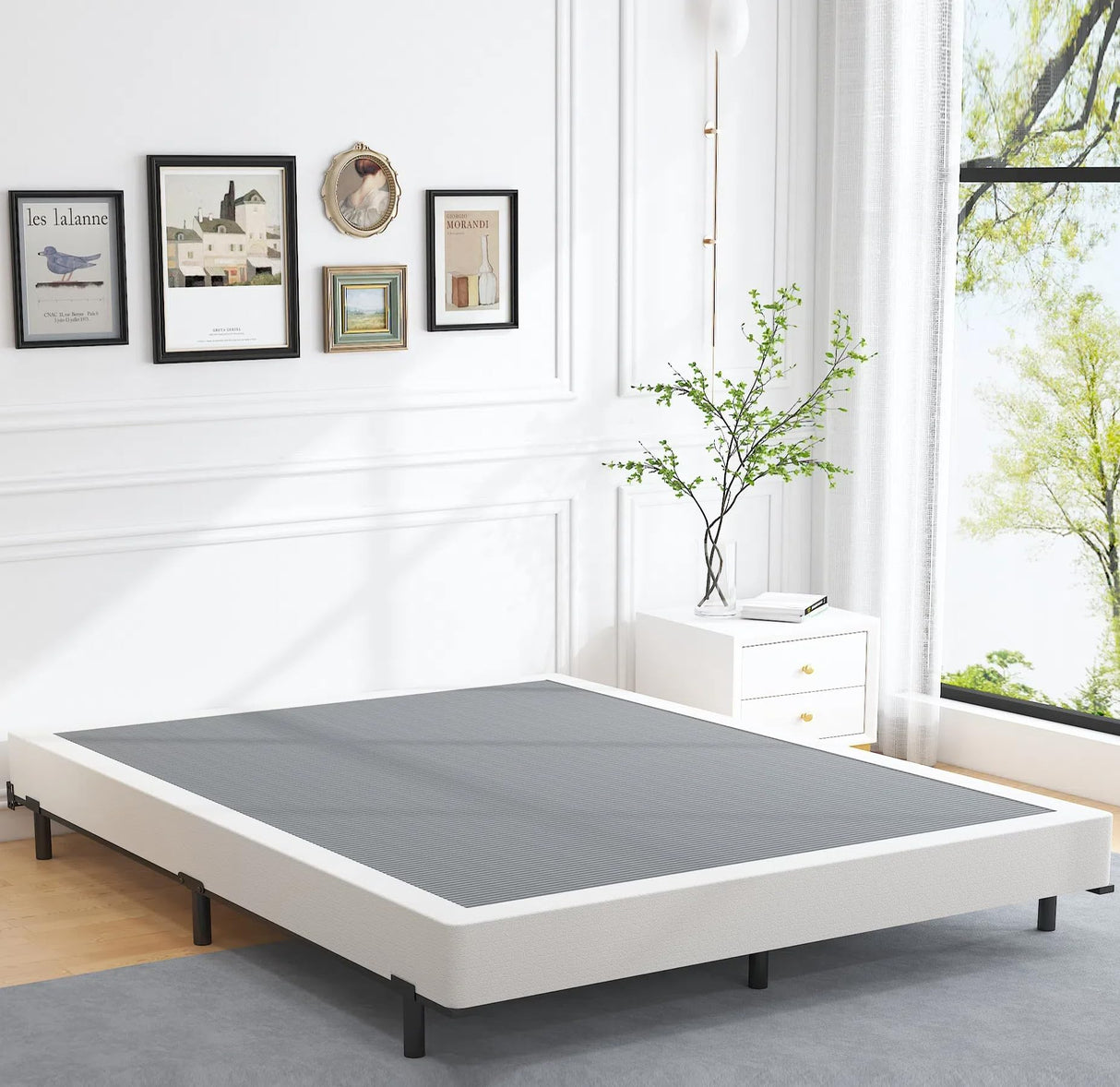 Vaciwe Queen Box Spring 6 Inch Heavy Duty Metal Box Springs Mattress Foundation with Easy Clean Fabric Cover, Noise Free, Easy Assembly Vaciwe