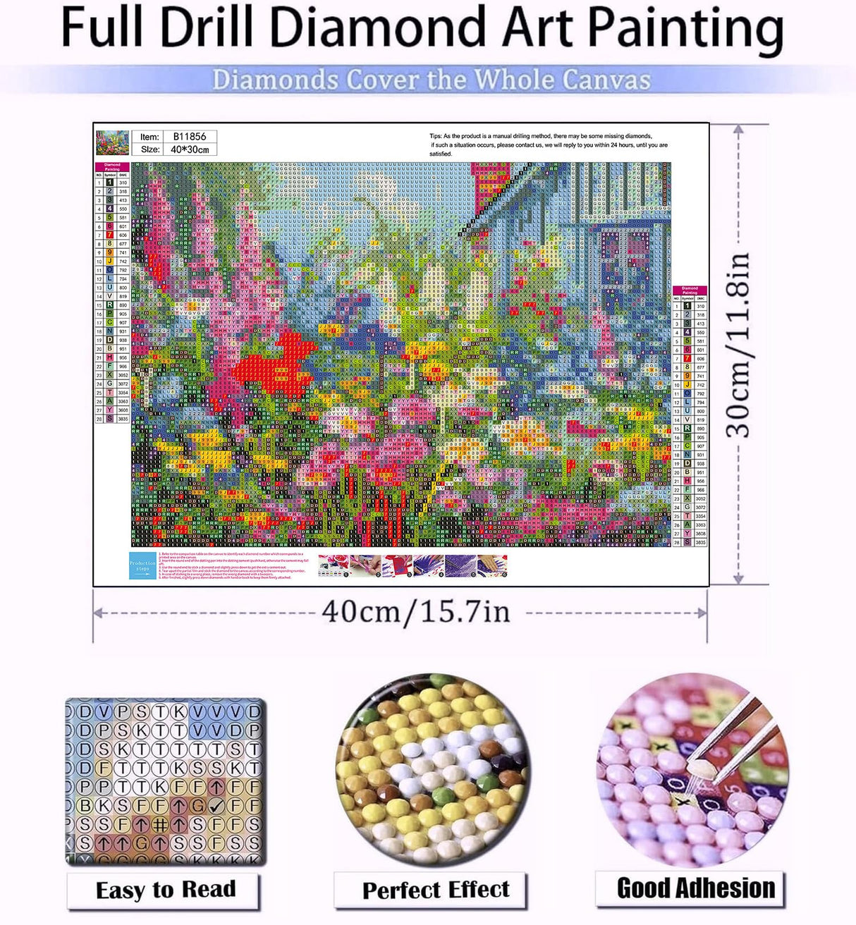 Meothan Flowers Diamond Painting Kits for Adults, Wild Flowers Diamond Art Kits Full Drill Diamond Gem Art Painting Kits for Gift Wall Decor 12x16 inch Meothan