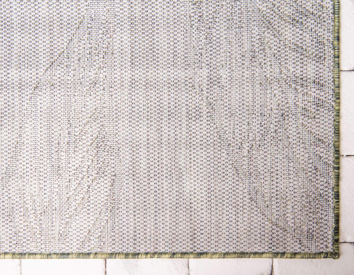 Unique Loom Outdoor Botanical Collection Area Rug - Leaf (5' 1" x 8' Rectangle, Green/ Ivory) Unique Loom