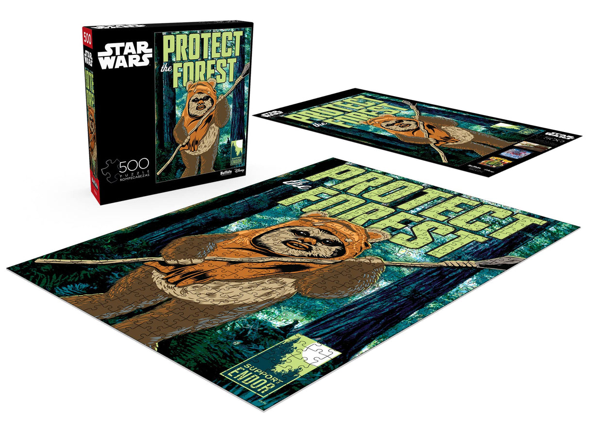 Buffalo Games - Star Wars - Protect The Forest - 500 Piece Jigsaw Puzzle for Adults -Challenging Puzzle Perfect for Game Nights - Finished Size is 21.25 x 15.00 Buffalo Games