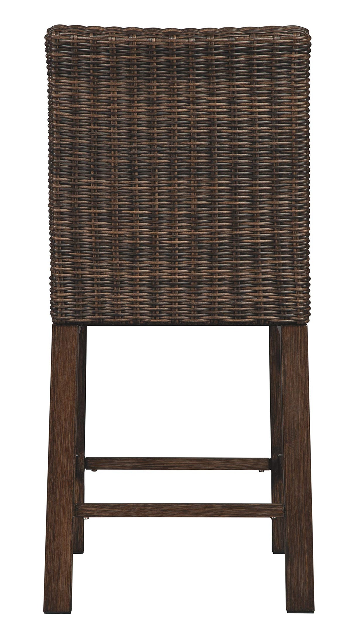 Signature Design by Ashley Paradise Trail Outdoor 27.5" Wicker Patio Barstool, 2 Count, Brown Signature Design by Ashley