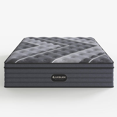 Queblox Queen Mattress, 12 Inch Hybrid Mattress in a Box, Medium Firm,Memory Foam and Individual Pocket Springs for Pressure Relief, CertiPUR-US Certified