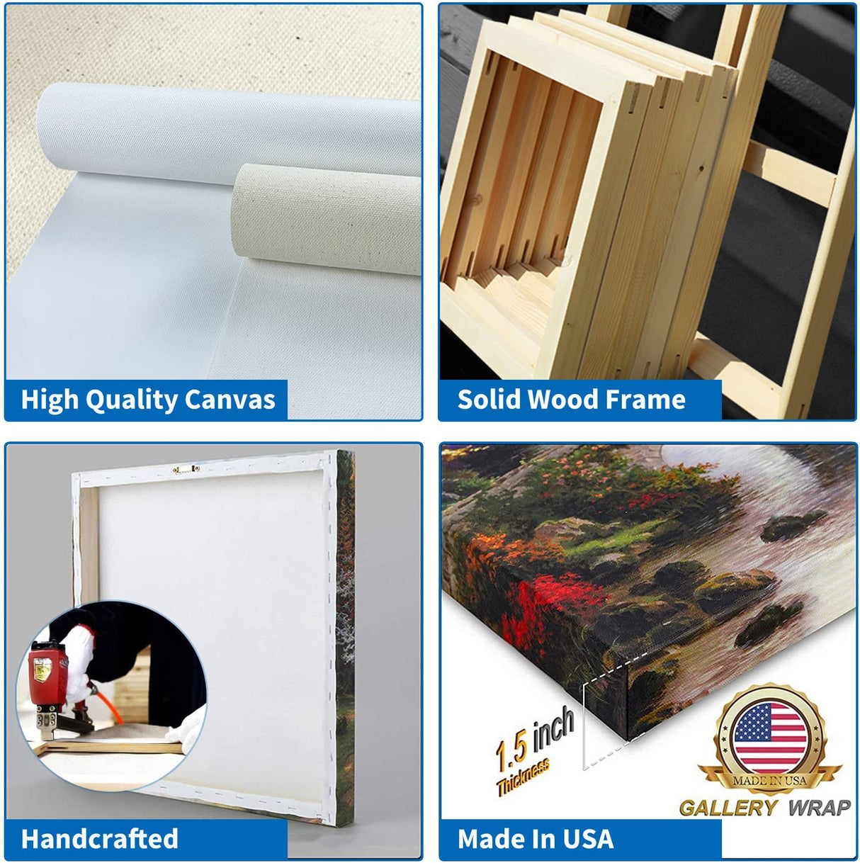 gaosoul Rustic Farmhouse Barn Canvas Wall Art Framed Misty Countryside Field Landscape Painting Rusty Old Truck Loaded With Flowers Picture Prints for Bedroom Living Room Office Decor 16x12in gaosoul