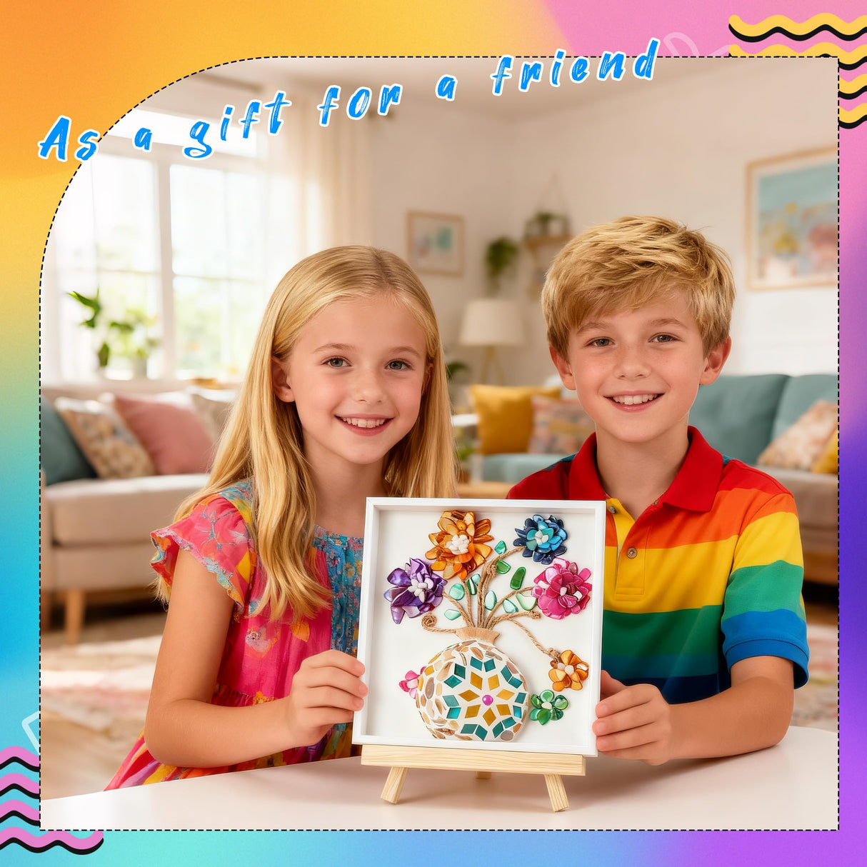 Joyclub DIY Vase Mosaic Painting Kit Mosaic Kits for Adults and Kids with Vase Flower Creativity Handmade Arts and Crafts Mosaic Making Projects Supplies Christmas Gifts Home Room Decor Joyclub