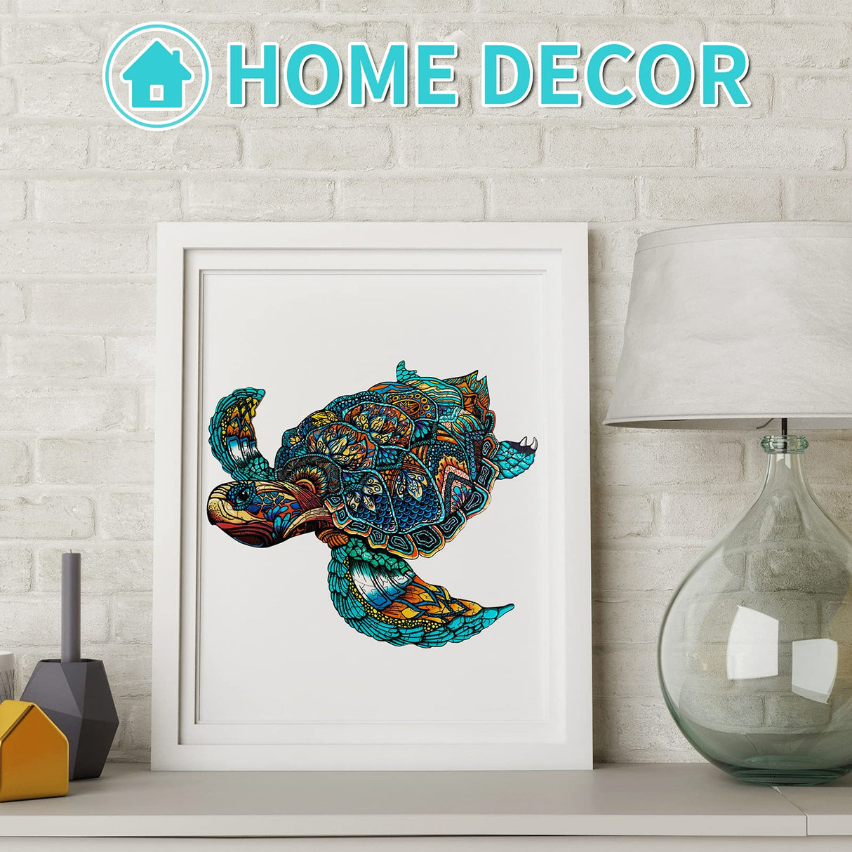 KAAYEE Wooden Jigsaw Puzzles-301pcs 14.9 * 12.6in Sea Turtle Wooden Jigsaw Puzzle for Adult,Nicely Packaged for Gift, Challenging Unique Shape Jigsaw Pieces KAAYEE