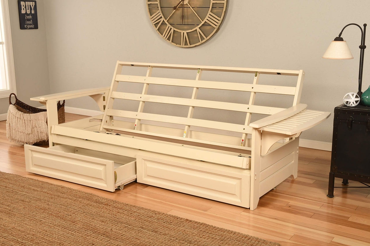 Kodiak Furniture Futon Set, Full, White Kodiak Furniture