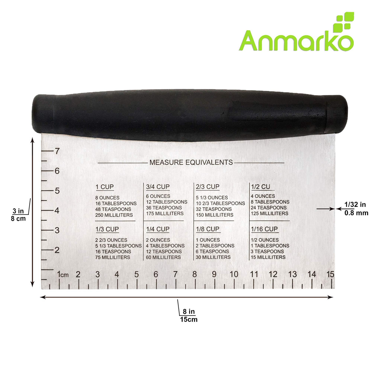 Metal Spatula Stainless Steel and Scraper - Professional Chef Griddle Spatulas Set of 3 - Heavy Duty Accessories Great for Cast Iron BBQ Flat Top Grill Skillet Pan - Commercial Grade Anmarko