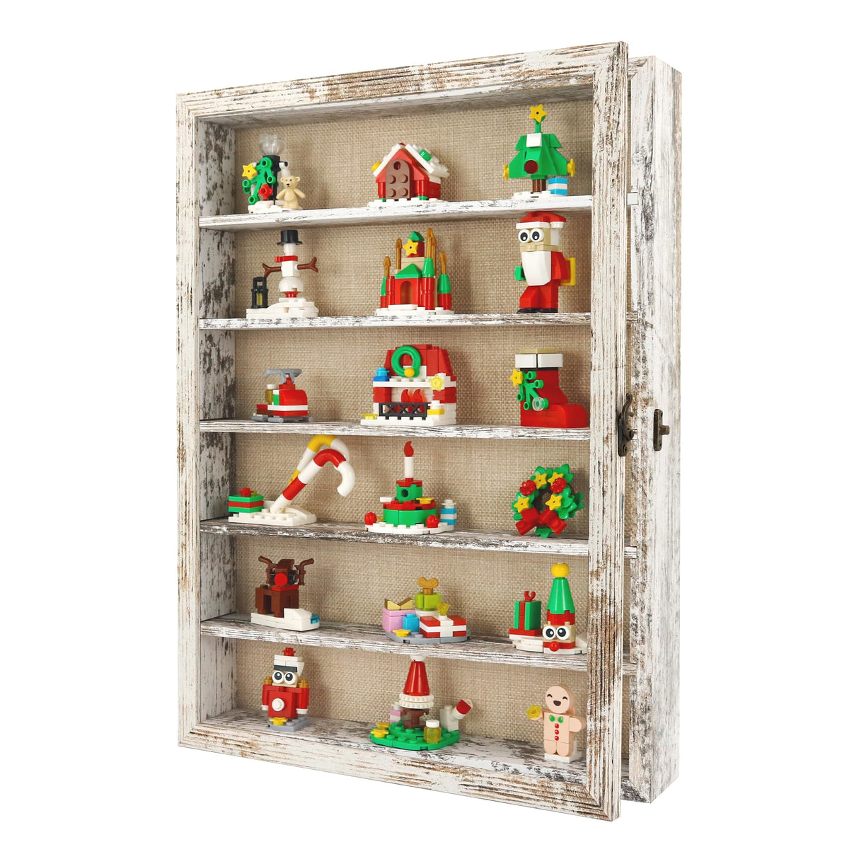 FramePro Shadow Box Frame Display Case 12x16 with Removable Shelves, Deep Memory Box Trinket Knick Knack Shelf Cabinet for Collector, Keepsake Coins Military Medals Wedding Flowers White FramePro