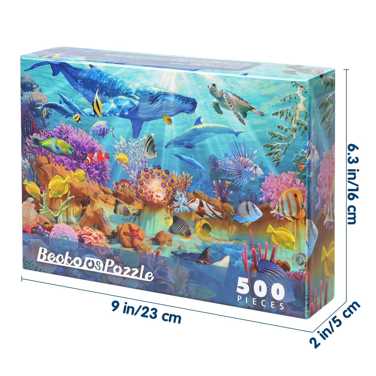 Becko US Puzzles for Adults Jigsaw Puzzles 500 Pieces Puzzles for Kids and Adults - Undersea World Underwater Paradise Ocean Scene Becko US