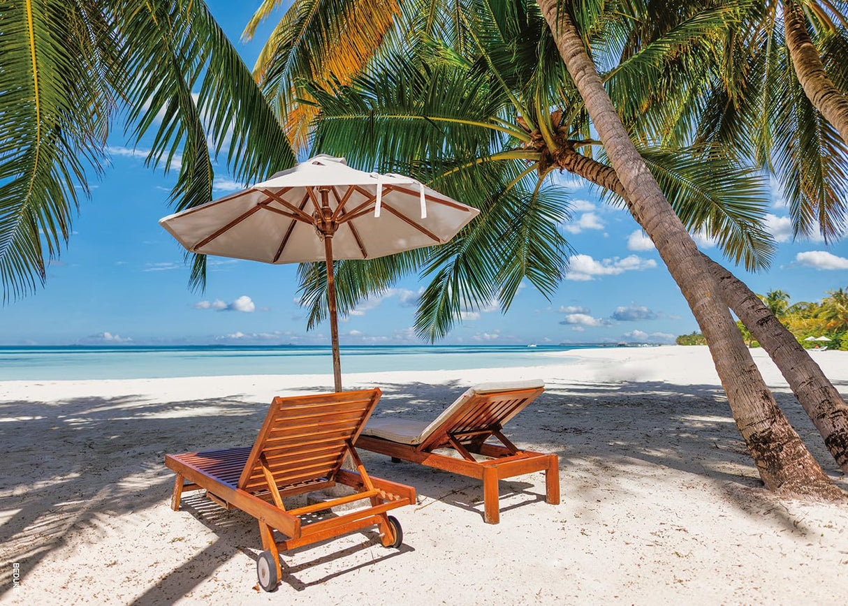 BEDUKE Jigsaw Puzzles for Adults 1000 Pieces Thick Sturdy 1000 Piece Puzzle Beach Precise Interlocking Family Game Age 14+ BEDUKE