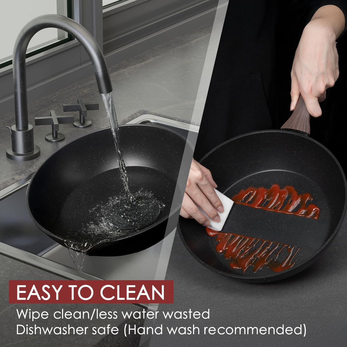 Kikcoin 31 Pcs Kitchen Cookware Set, Non Stick Pots and Pans Set Bakeware Set Nonstick Cooking Set with Baking Pans, Frying Pans, Saucepan, Grill Pan, Utensils Kikcoin