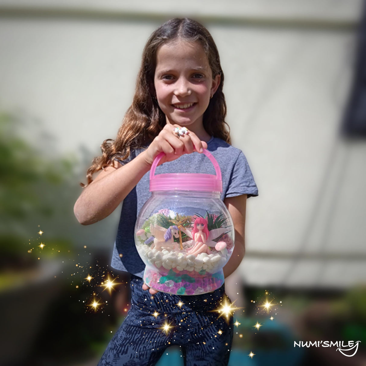 Make Your Own Light-Up Fairy & Unicorn Terrarium Arts and Crafts for Kids, Fairy Gifts for Girls Ages 4 5 6 7 8 9 10 Years, Best DIY Art Set, Unicorns Gifts & Little Girls Fairy Toys Birthday Present NUMI'SMILE