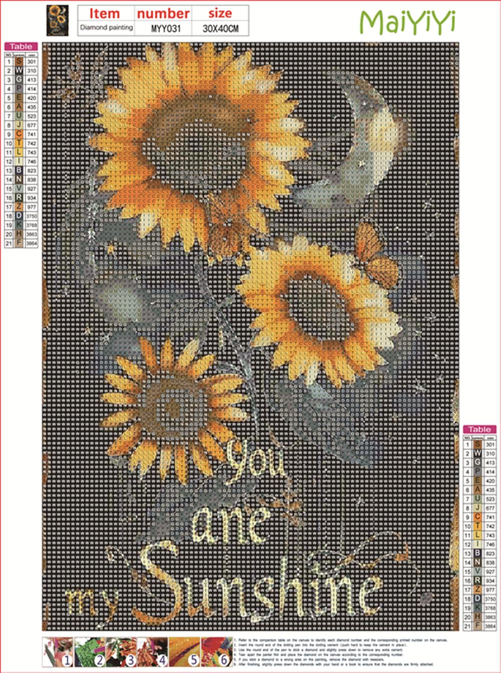 MaiYiYi Dream Catcher Diamond Painting Kit, 5D Full Round Drill You are My Sunshine Paint with Diamond, Wind Chimes Sunflower Diamond Dots Art for Adult Beginners Home Wall Decor (12 x 16 inches) MaiYiYi