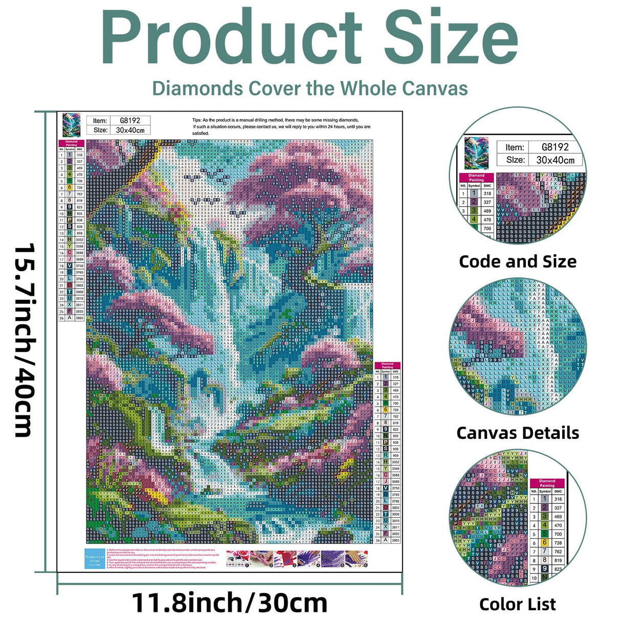 Aestalrcus Landscape Diamond Art Kits for Adults, Waterfall Diamond Painting Kit for Adults Beginners, DIY 5D Full Drill Gem Art Home Wall Decor 12x16in Aestalrcus