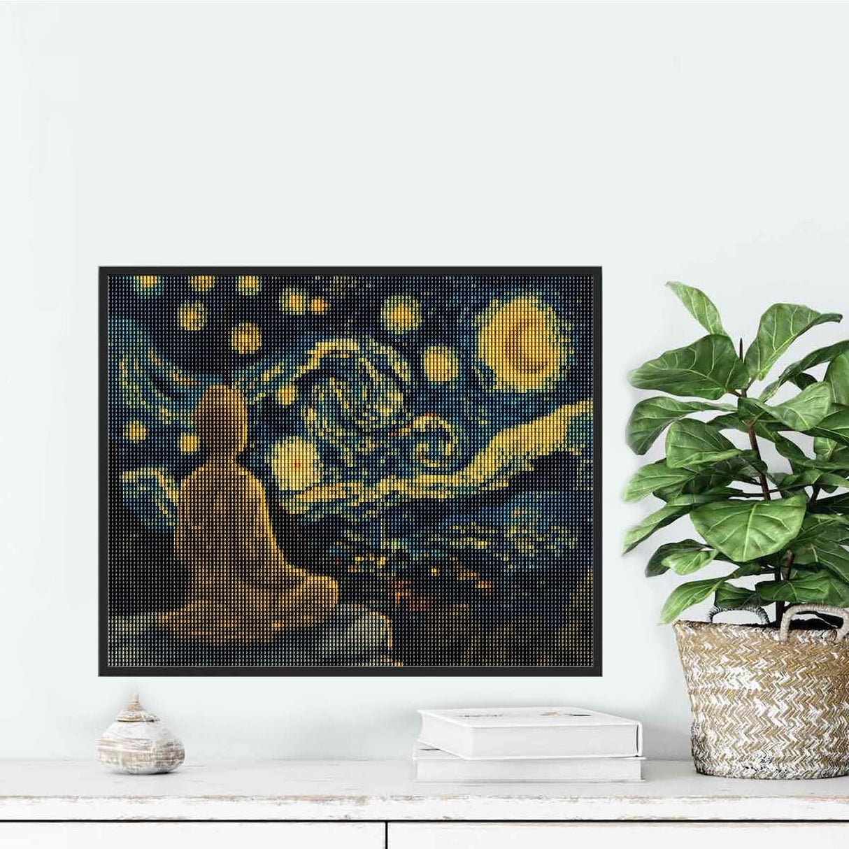 Ginfonr DIY 5D Diamond Art Kits for Adults, Buddha Diamond Painting for Adults, Diamond Art Starry Sky Full Drill, Diamond Art Kits Embroidery Rhinestone Craft for Home Wall Decor 12 * 16 Inch Ginfonr