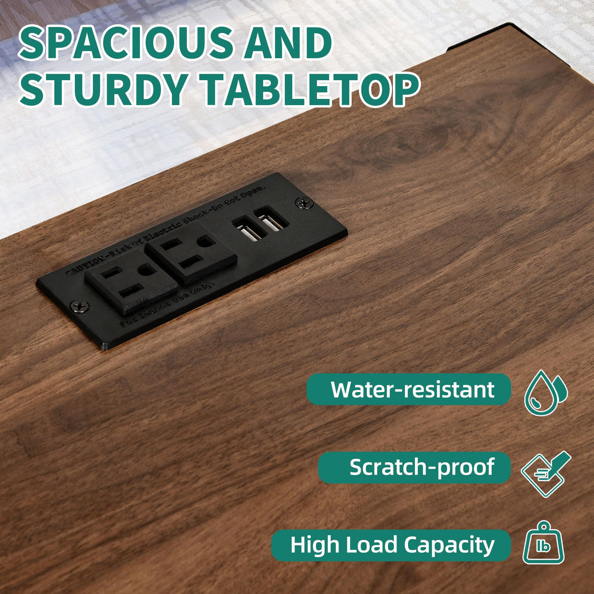 YITAHOME Farmhouse Nightstand with Charging Station, 2 Drawers Night Stand with LED Lights, Wood End Table Side Table with Storage, Walnu + White YITAHOME