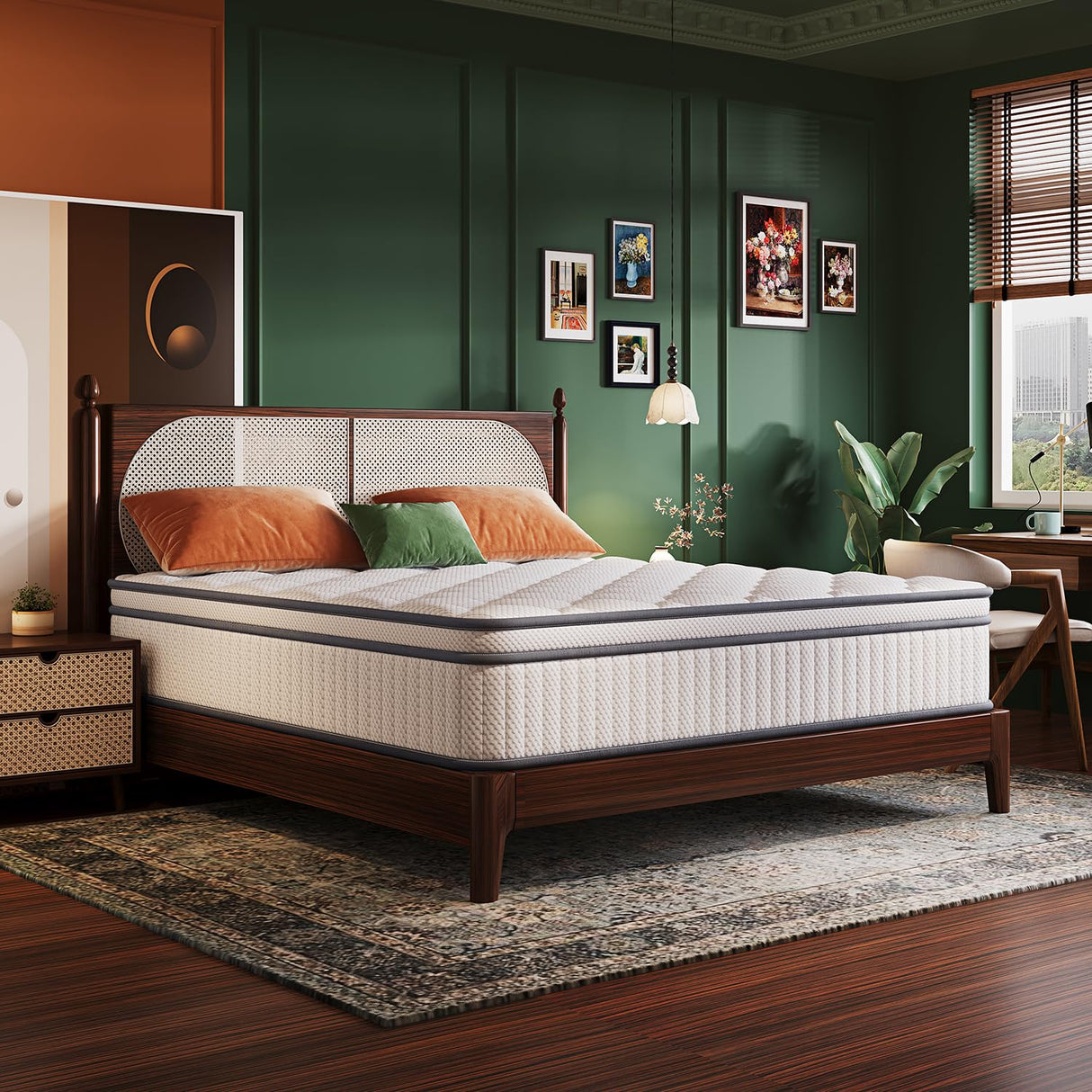 Gsleepee Full Size Mattress, 14 Inch Full Mattress in a Box, Memory Foam Hybrid Mattresses for Motion Isolation, Soft and Comfortable, Pressure Relief, Medium Firm Support Gsleepee