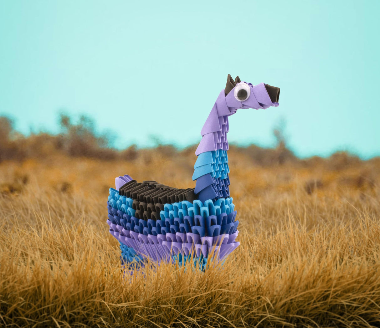 Creagami Llama Origami Set - 480 Piece 3D Modular Paper Sculpture Kit for Craft Enthusiasts Ages 7 - Adult, Clear Creagami