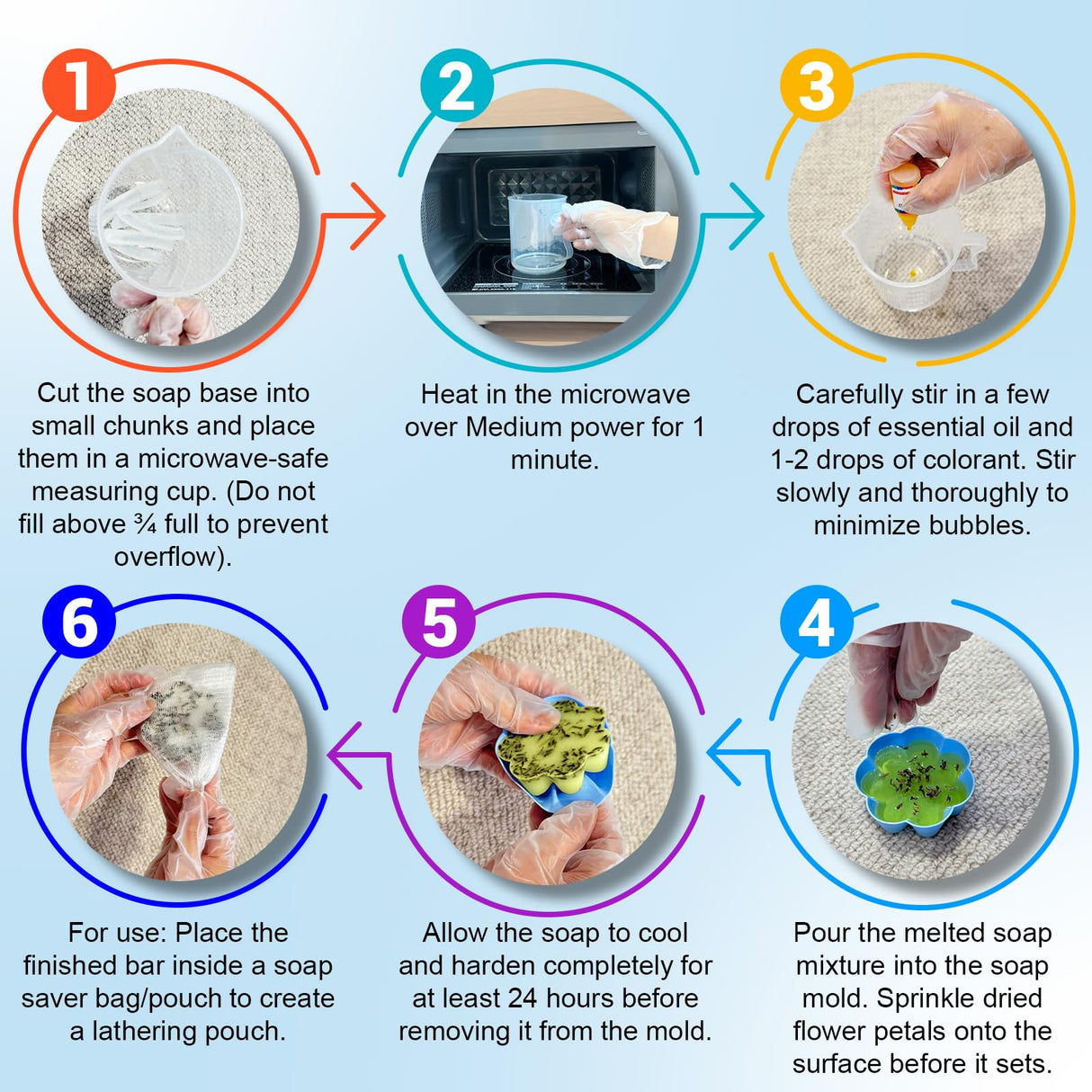 Dewiitine DIY Soap Making Kit, Soap Kit with Soap Mold Melt and Pour Soap Base Fragrances Dried Flowers Glitter Soap Colorant DIY Craft Kit for Adults Beginners Dewiitine