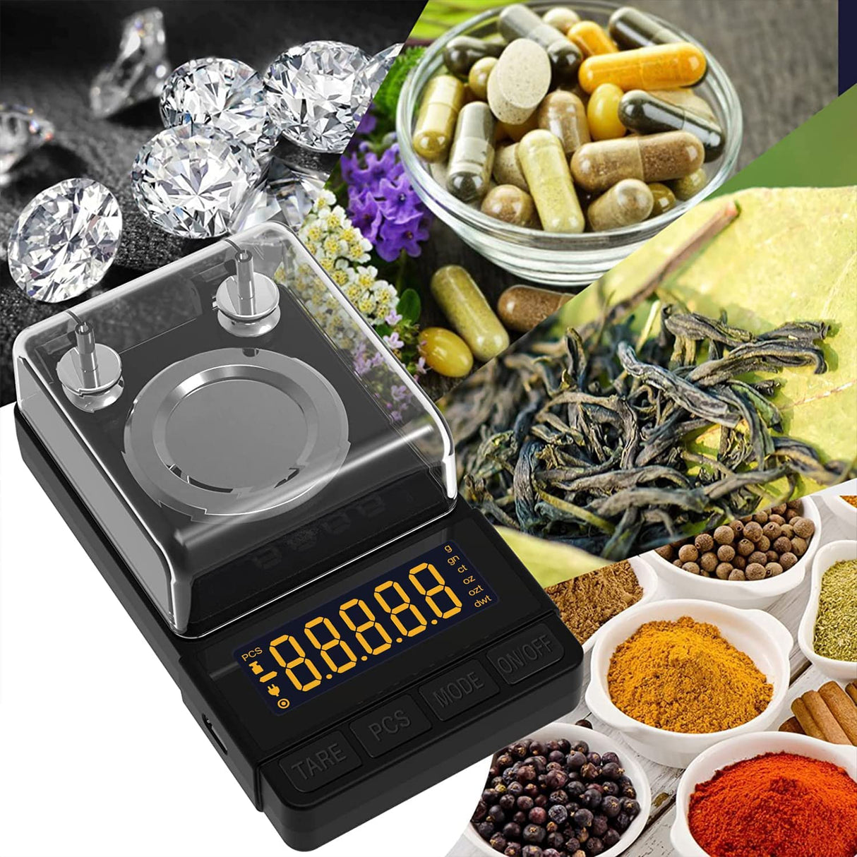 MAXUS Digital Milligram Scale 50g/0.001g, Compact Mg Scale with 20g Calibration Weight and Accessories, Black Powder Scale for Reloading MAXUS