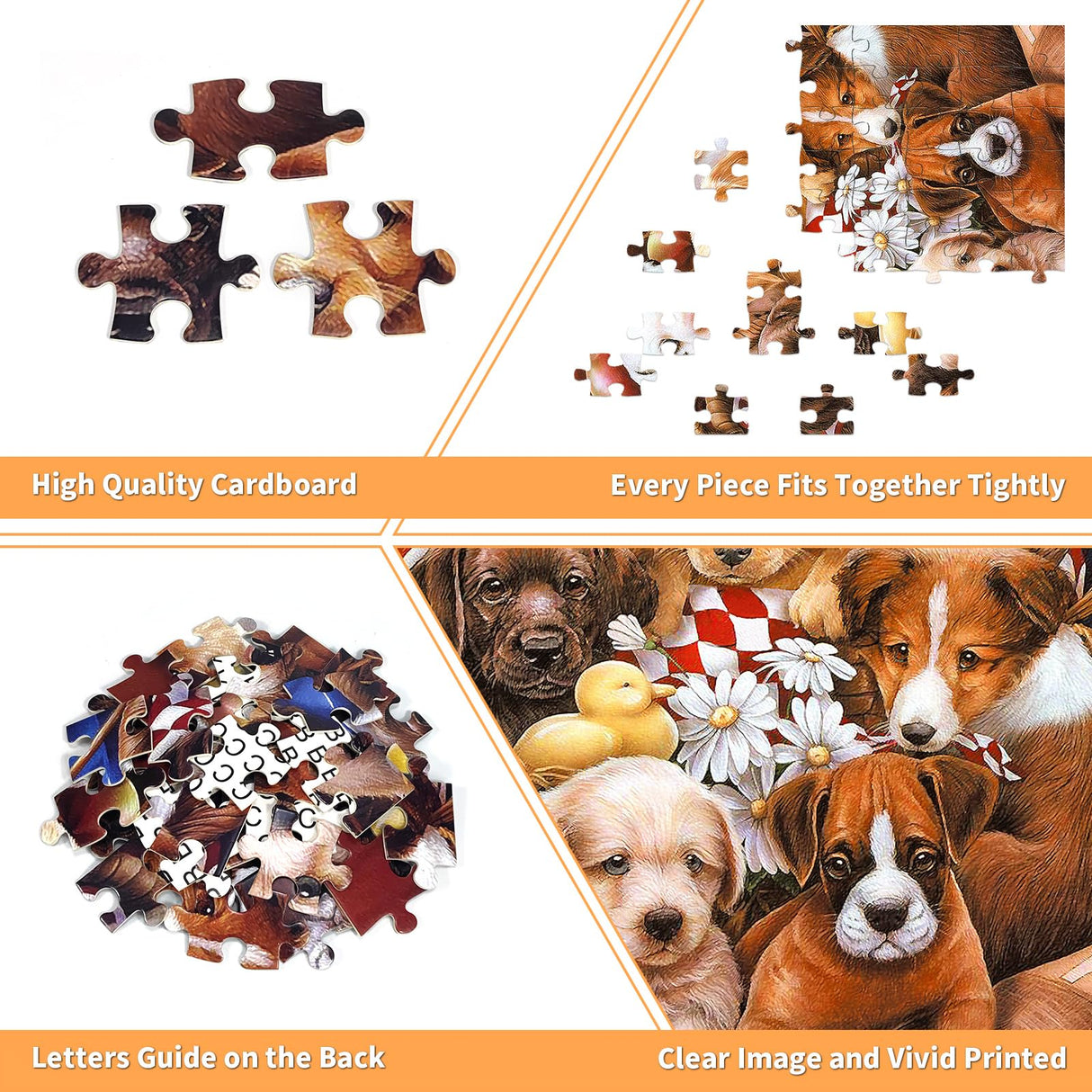 100 Piece Puzzles for Kids Dog Puzzle 100 Piece Puzzles for Adults Puppy Group Photo Puzzles 100 Pieces for Adults, 100 Piece Puzzles for Seniors, Kids Puzzles 100 Piece Dogs Selfie 100 Piece Puzzle CHengQiSM