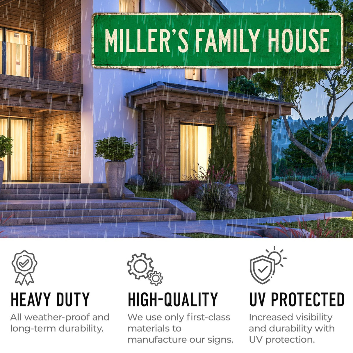 Sigo Signs Custom Rustic Sign, Personalized Decor Street and Gift, 18x4 Inches, ACM, Fade Resistant, Made in USA Sigo Signs