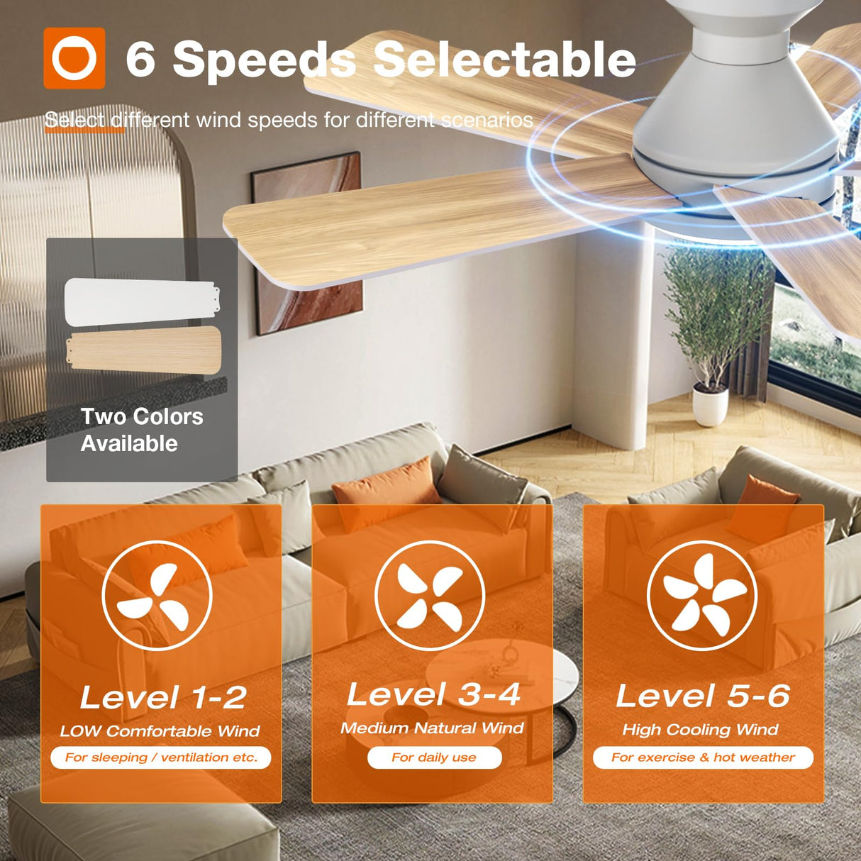 addlon Ceiling Fans with Lights, 42 Inch Low Profile Ceiling Fan with Light And Remote Control, Flush Mount, Reversible, 3CCT, Dimmable, Quiet, White Small Ceiling Fan for Bedroom Indoor/Outdoor Use addlon