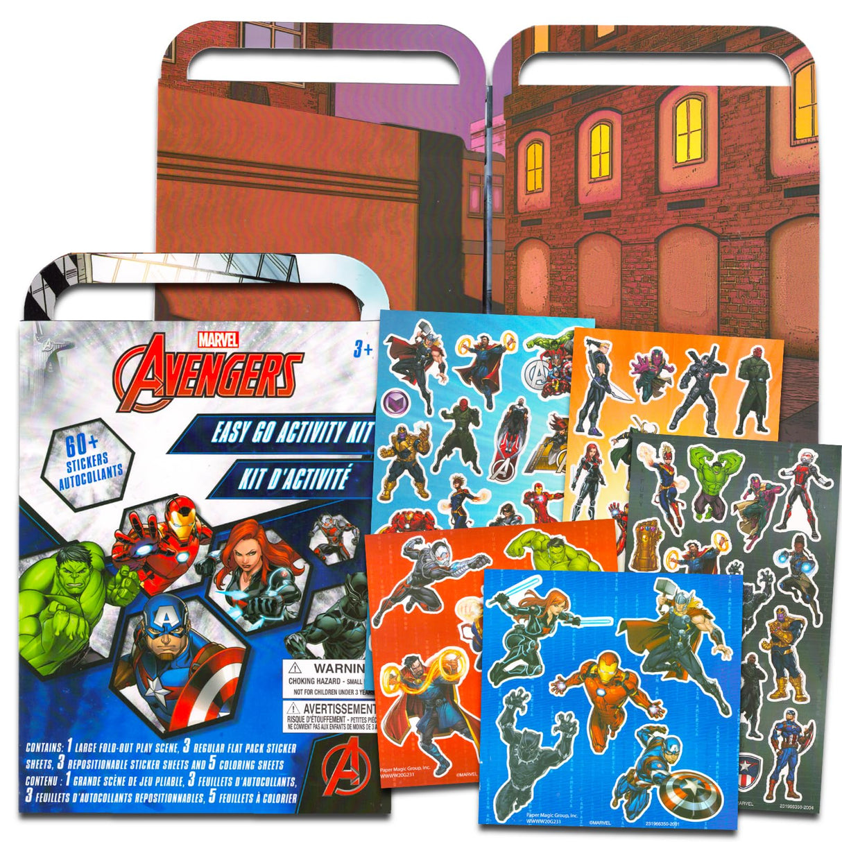 Marvel Store Spiderman Puzzle Tin Bundle - 4 Pc Set Includes Spiderman Puzzle Tin (48 pc), Stickers, Poster and More | Spiderman Gift Set Marvel