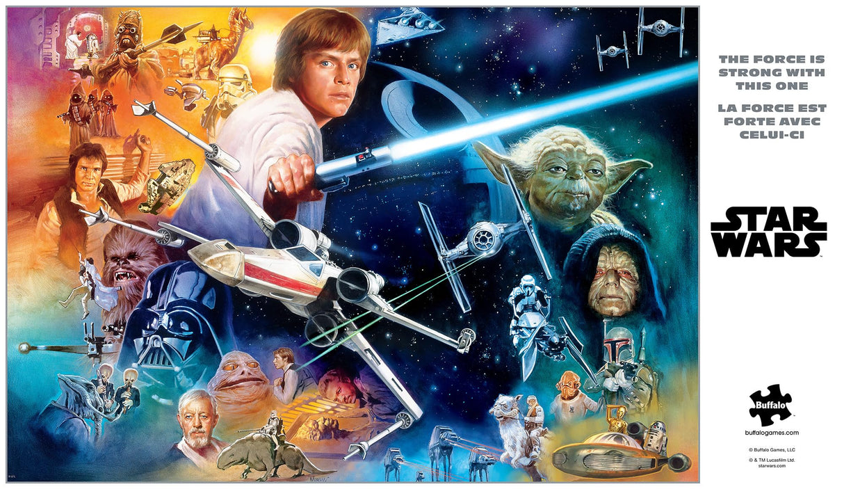 Buffalo Games - Star Wars - The Force is Strong with This One - 2000 Piece Jigsaw Puzzle for Adults -Challenging Puzzle Perfect for Game Nights - Finished Size is 38.50 x 26.50 Buffalo Games
