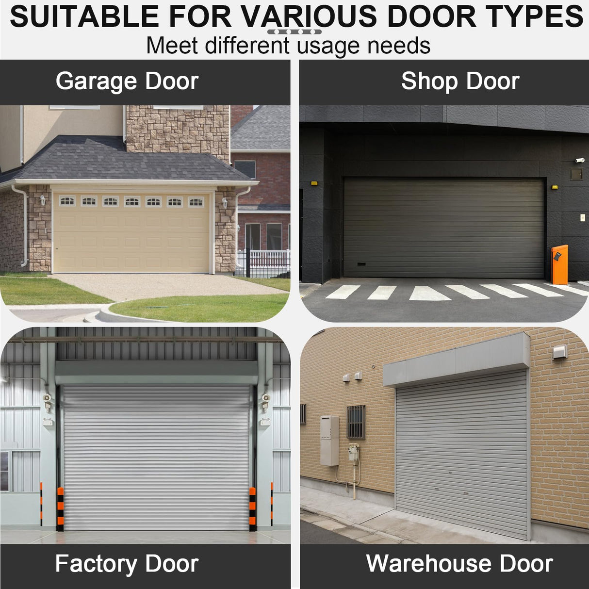 alophoty 10 FT Garage Door Seals Bottom Rubber, Heavy Duty U+O Ring Universal Garage Door Bottom Seal with Pre-drilled Aluminium Track Retainer Base Kit, Rubber Bottom Seals for Garage Doors alophoty