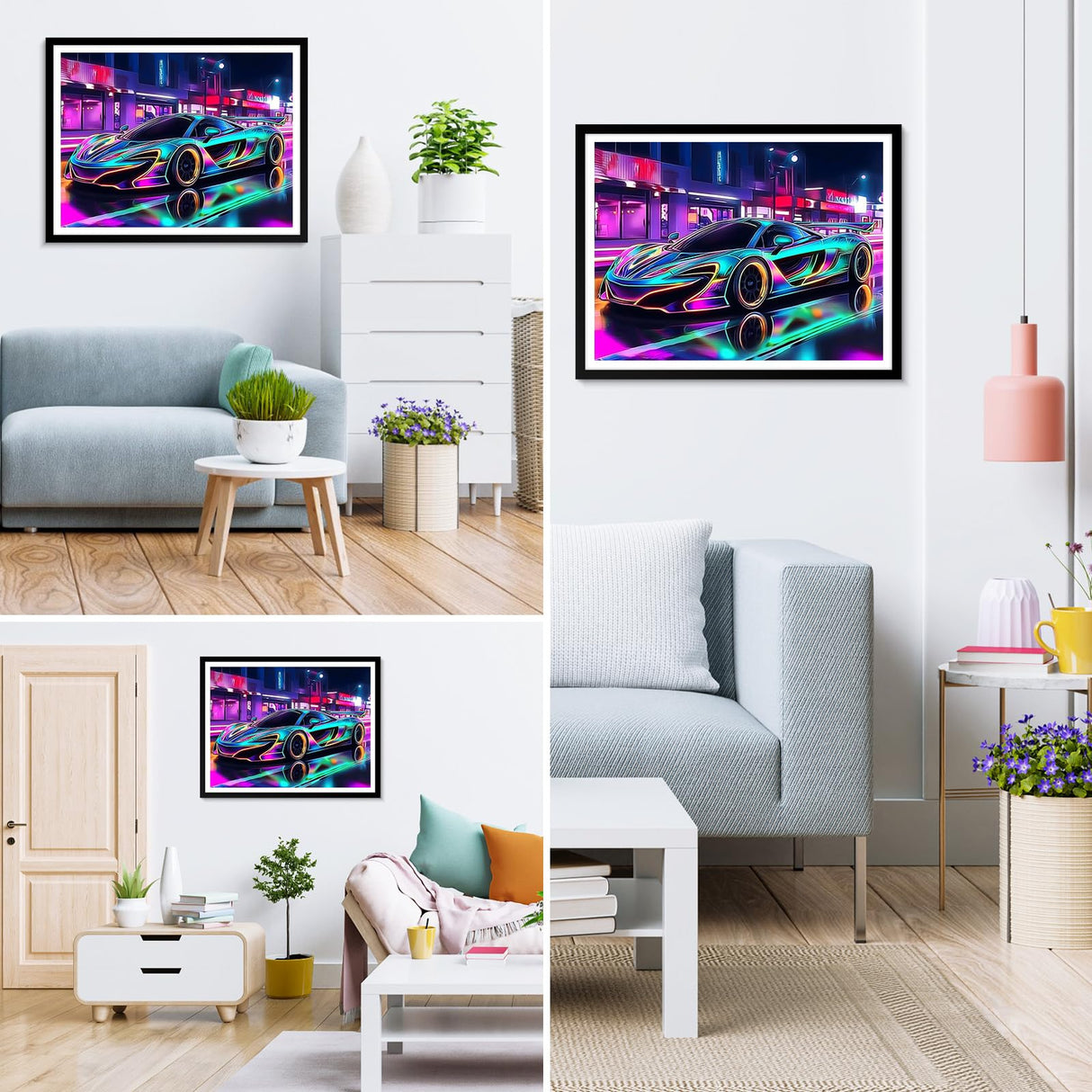 MXJSUA Sports Car 5D Diamond Painting Kits for Adults, Diamond Art Kits for Beginner, DIY Full Round Drill Diamond Dots Gem Art Kits for Home Wall Decor 12x16 Inch MXJSUA